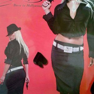 Forplay Womens Blazer Skirt S/M 2 Piece Halloween Costume Mafiosa Gangster Girl